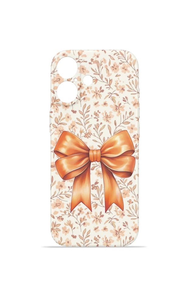 iPhone 16 Plus Vorian Camera Protective Case with Autumn Floral Bow Design.