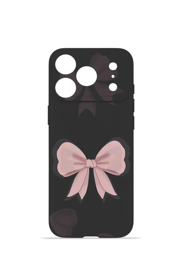 iPhone 17 Pro Vorian Camera Protective Case, Night Pink Bow.