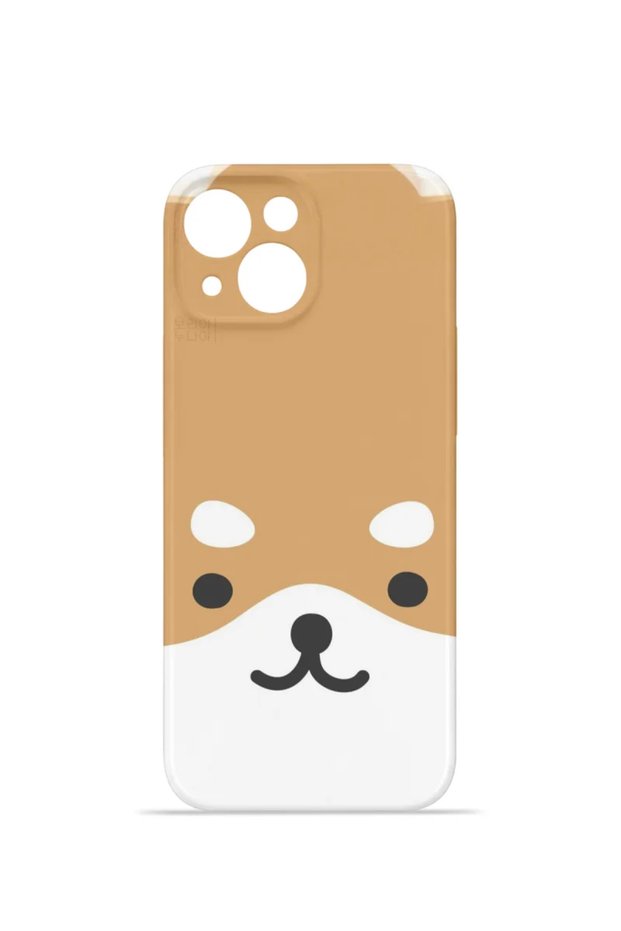iPhone 14 Plus Vorian Camera Protective Case, Caramel Puppy Design.
