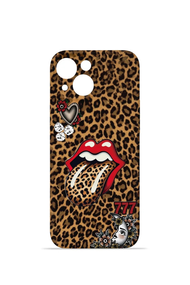iPhone 15 Plus Vorian Camera Protective Case, Lucky Leopard Design.