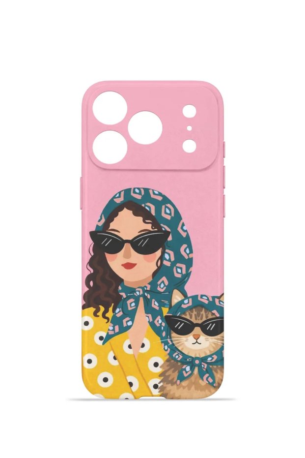 iPhone 18 Pro Vorian Mika Camera Protective Case, Bohemian Cats Design.