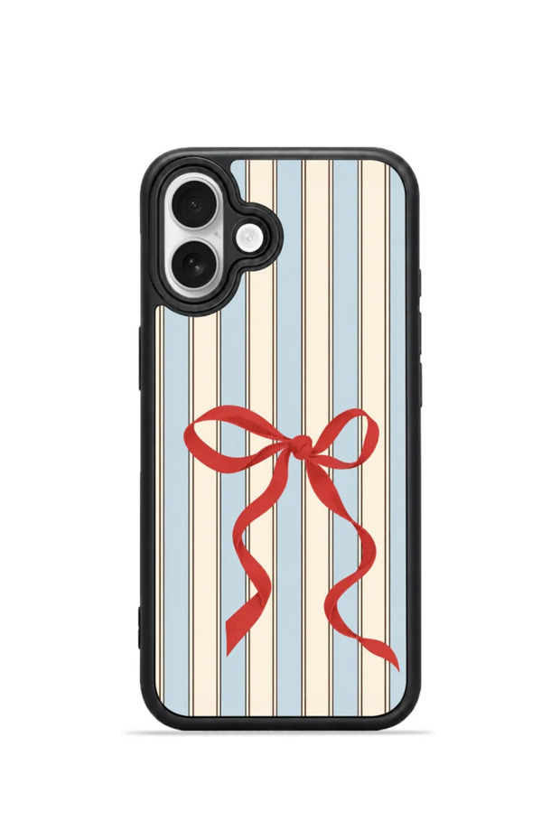 iPhone 16 Vorian Black Hole Case, Tied Stripe Design.