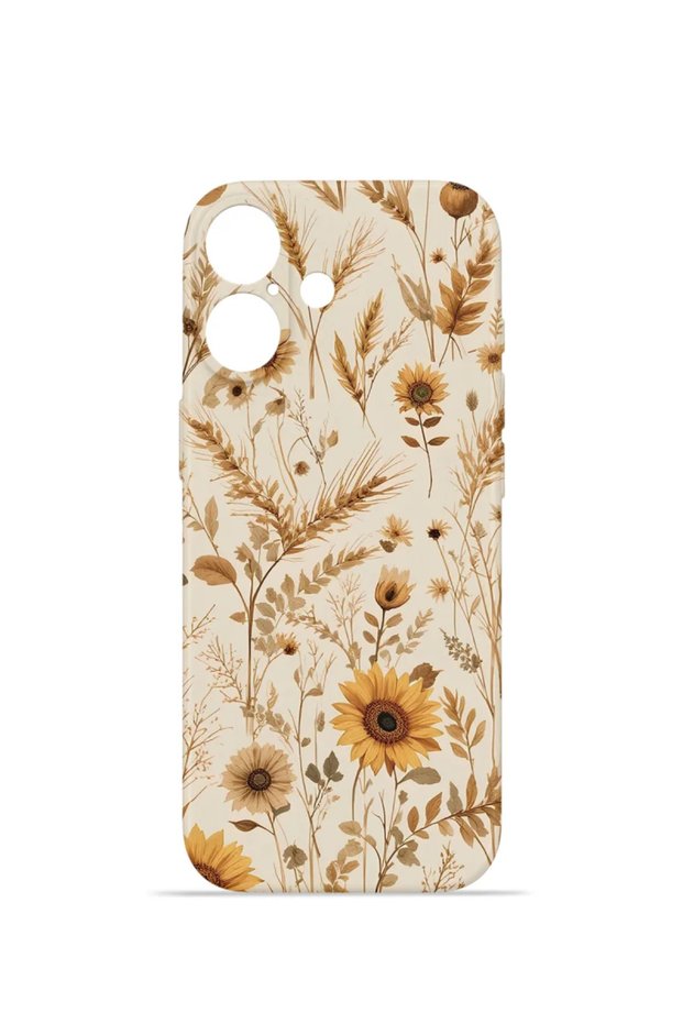 iPhone 17 Vorian Mika Camera Protective Case, Sepia Wildflower Design.