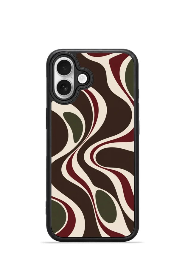 iPhone 16 Plus Vorian Black Hole Case, Espresso Flow.
