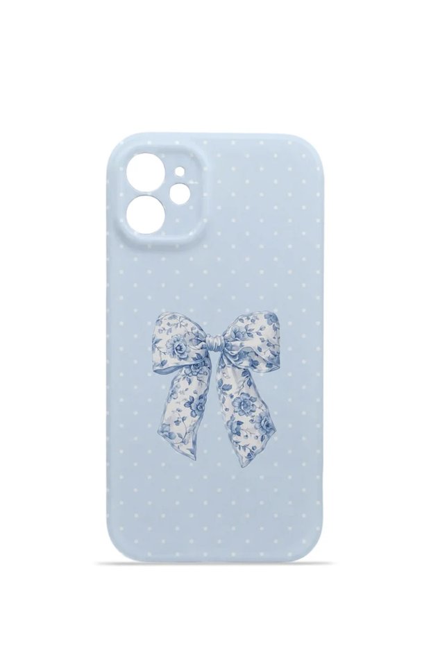 iPhone 11 Vorian Camera Protective Case with Blue Toile Bow
