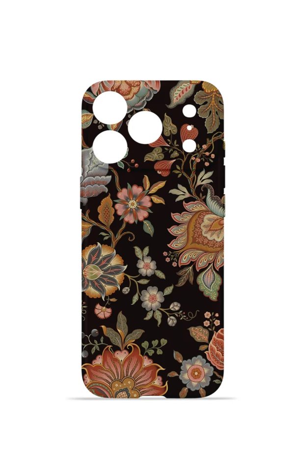 iPhone 17 Pro Vorian Camera Protective Case, Dark Baroque Floral Design.