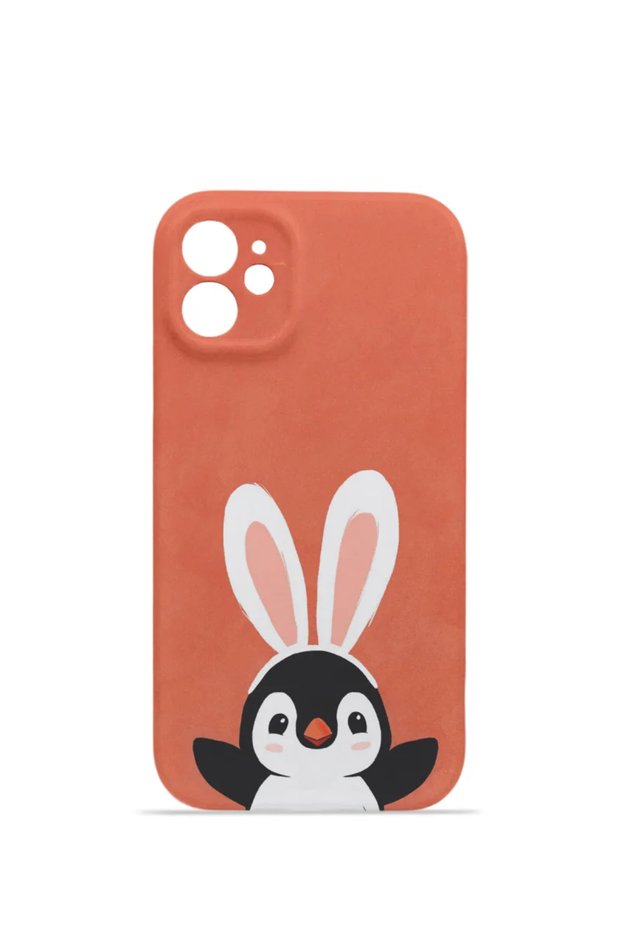 iPhone 11 Vorian Mika Camera Protective Case, Rabbit Penguin Design.