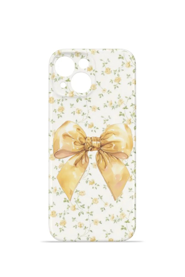 iPhone 13 Vorian Camera Protective Case with Gold Floral Bow