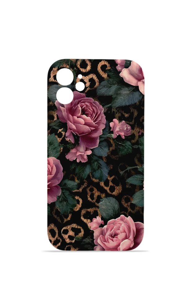 iPhone 12 Vorian Mika Camera Protective Case, Leopard Pink Rose.