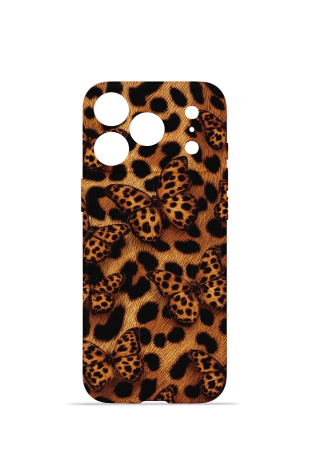 iPhone 17 Pro Vorian Camera Protective Case with Butterfly and Leopard Design.