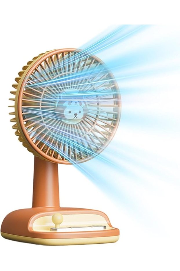 Table Fan Adjustable Angle 3 Speeds USB Rechargeable