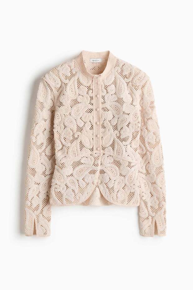 Appliquéd net jacket