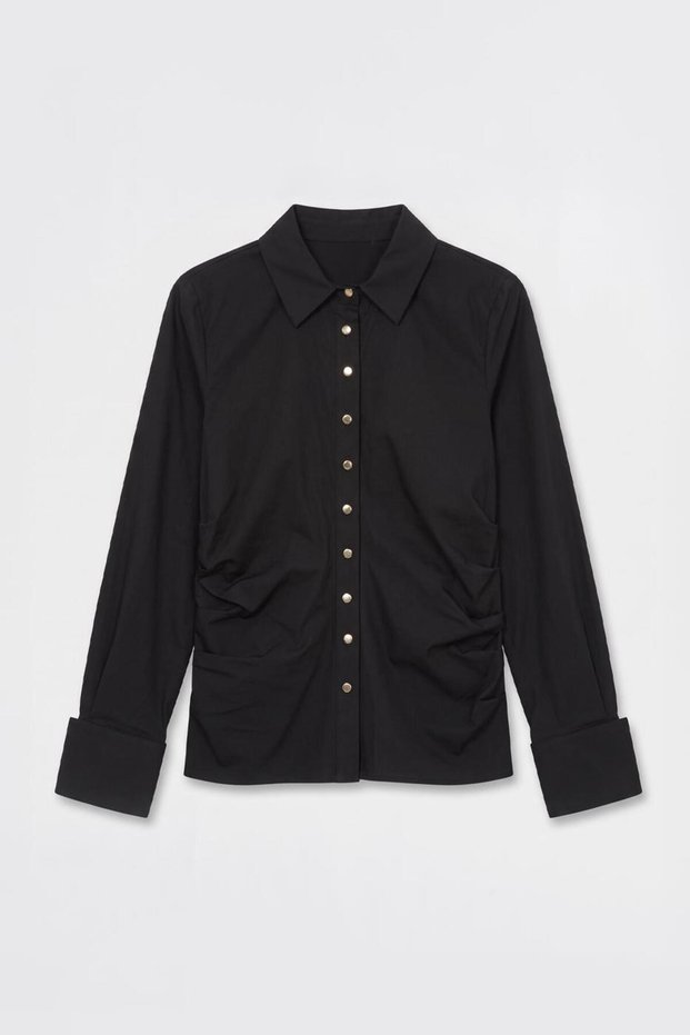 Düğmeli Fit Poplin Gömlek