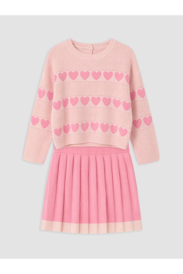 Rmz Gi̇yi̇m Farkiyla Embroidered Girls' Knitwear Set