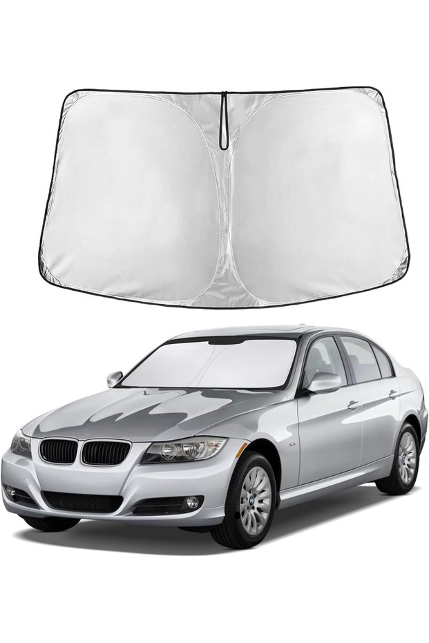 واقي شمس للزجاج الأمامي متوافق مع سيارات BMW الفئة الثالثة 2006-2009 2010 2011
