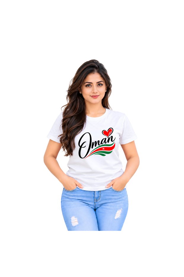 Oman Women's T-Shirt | Round Neck Short Sleeve | Casual Wear