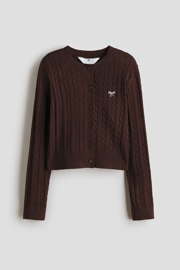 Cable-knit cardigan