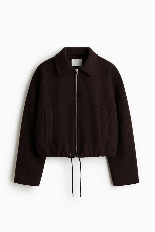 Short wool-blend jacket