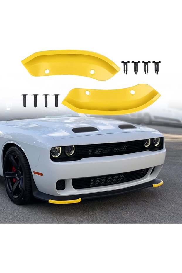 Front Bumper Lip Splitter Protector Compatible with Dodge Challenger SRT Hellcat 2015-2021 2015 2016