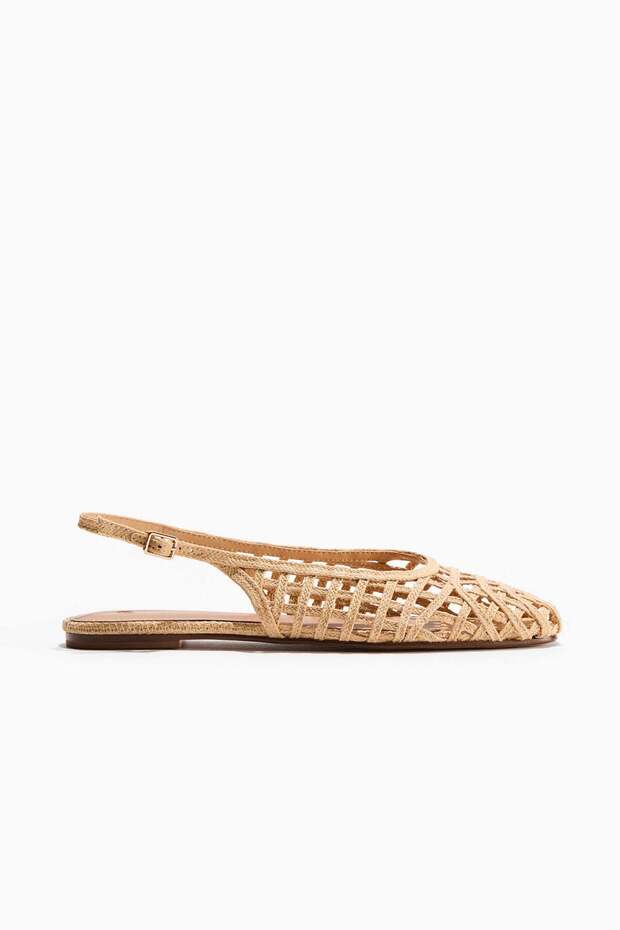 Braided-look slingbacks