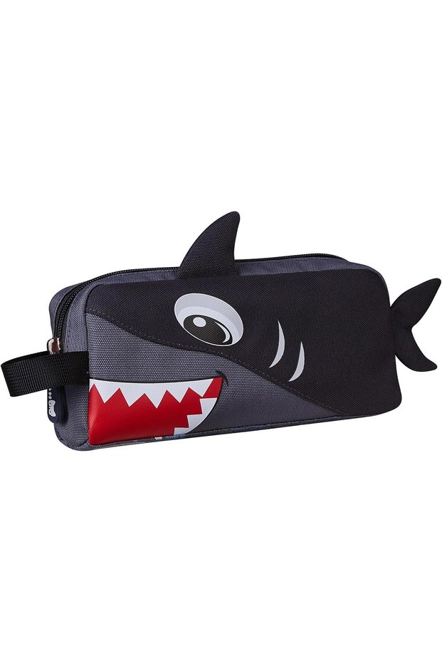Kids Pencil Case/Color Bag Shark - Grey