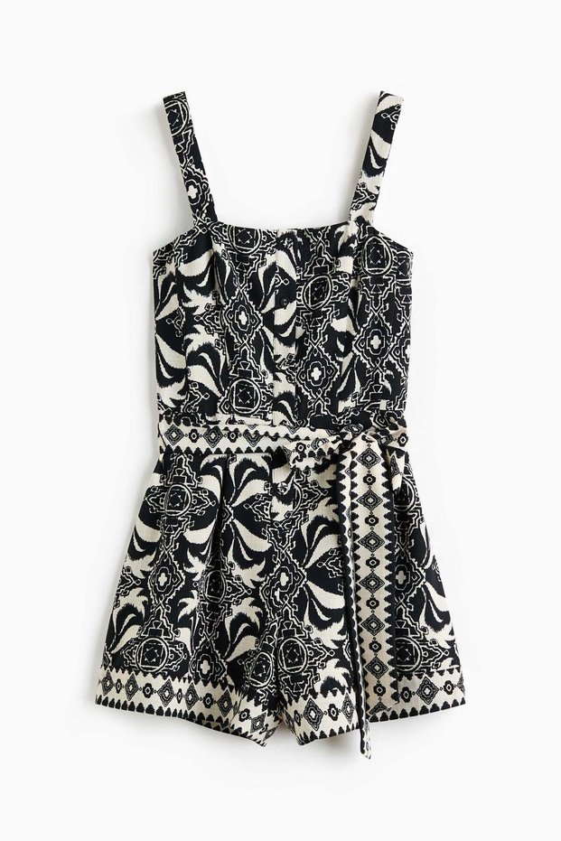 Tie-belt playsuit