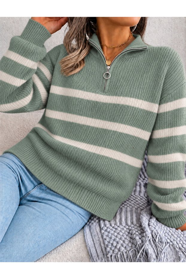 Women's Half-Zip Knit Sweater Kpln