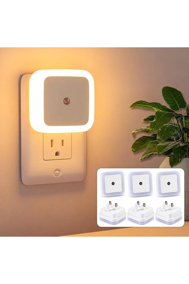 6Pcs Light Control Nightlight, Warm LED Nightlight, Wall-Mounted, The Light Turns On When The Sensor