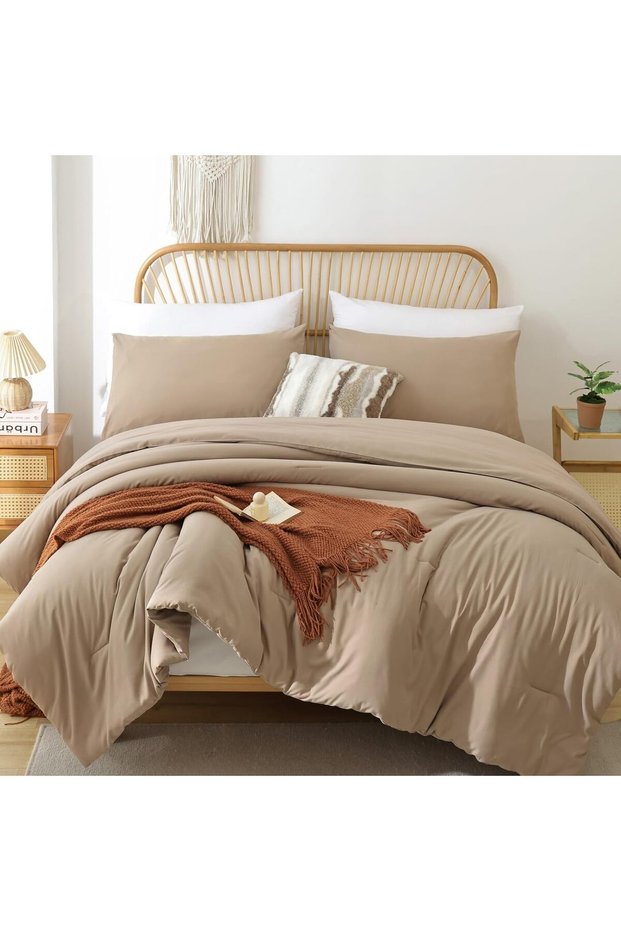 - Alaskan King Size Taupe Comforter
