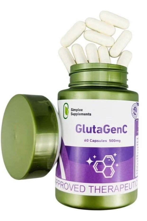 Supplements GlutaGenC 500mg Glutathione Capsules | 60 Capsules | Skin Brightening,