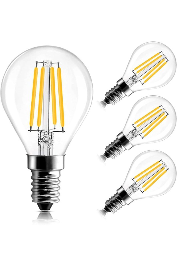 مصباح LED E14، تصميم كرة الجولف الصغيرة، قاعدة إديسون، 4 واط، قابل للتعتيم، أبيض بارد 6000 كلفن، تصميم كلاسيكي صغير مستدير.