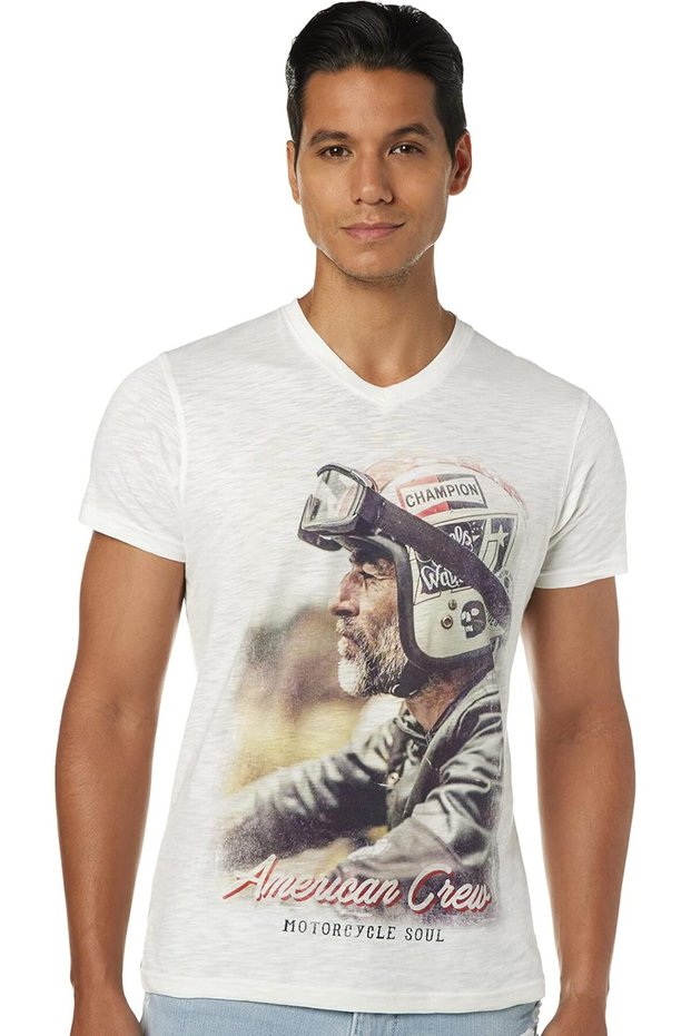 Printed V Neck T-Shirt For Men