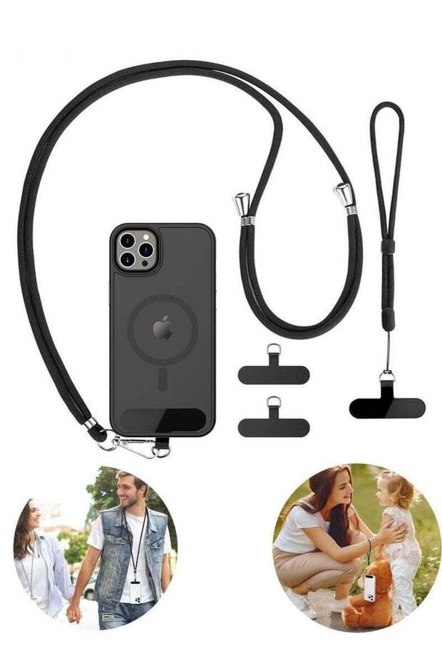 2-Piece Phone Lanyard, Versatile Shoulder Neck Strap, Multi-Functional Nylon Patch, Adjusta