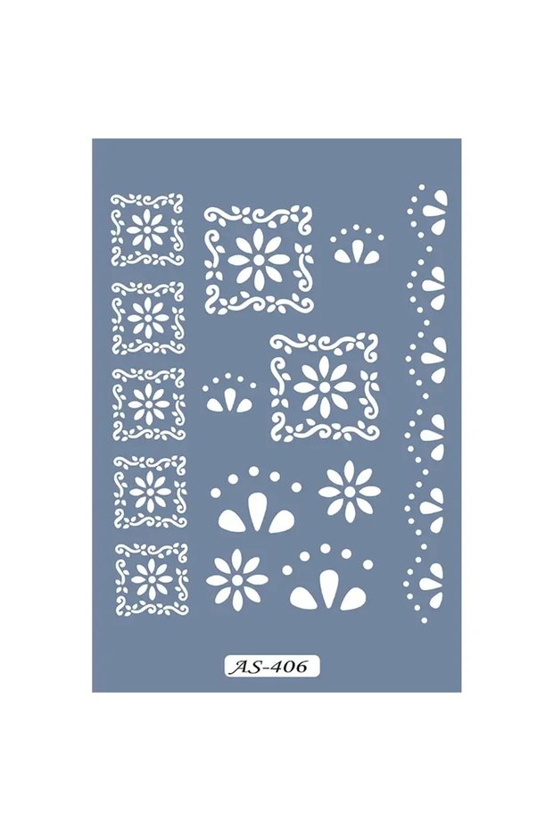 نموذج AS406 لتصميم حواف الزهور، مقاس A4.