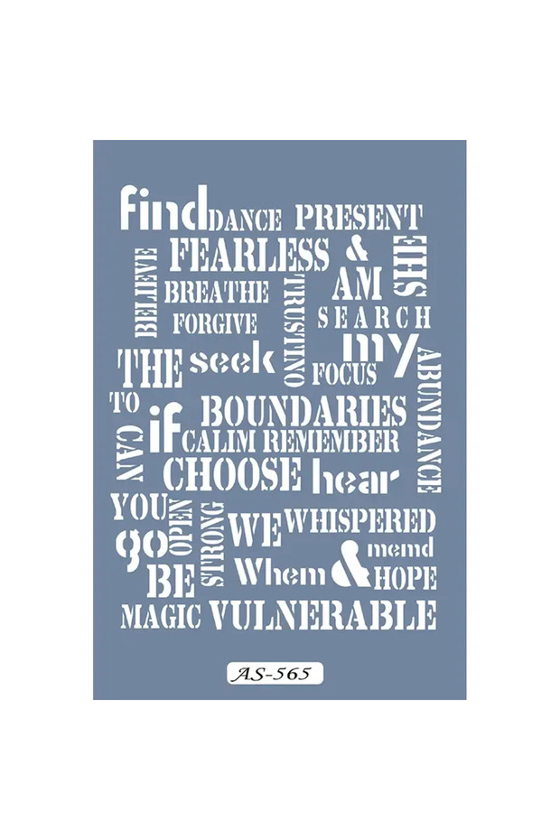 AS565 Text Template A4 Stencil