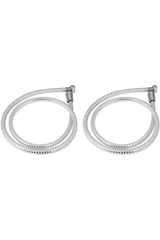 TOOLS Spiral Hose for Hand Bidet - 1.2meter - Silver Universal compatibility Chrome Spiral Handheld