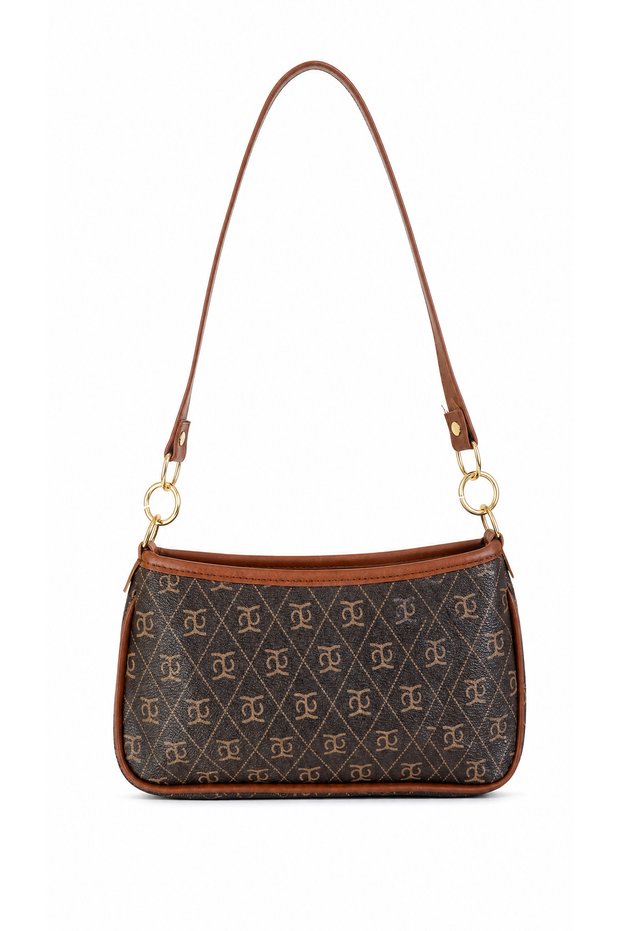 Women's Monogram Patterned Clutch Bag, Shoulder Bag, and Crossbody Bag