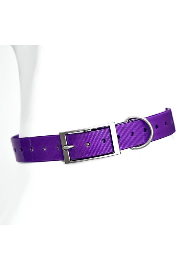 M PURPLE Hunting Dog Collar Non-Toxic TPU Waterproof Collar for Large Dogs Adjustable Durable Easy C