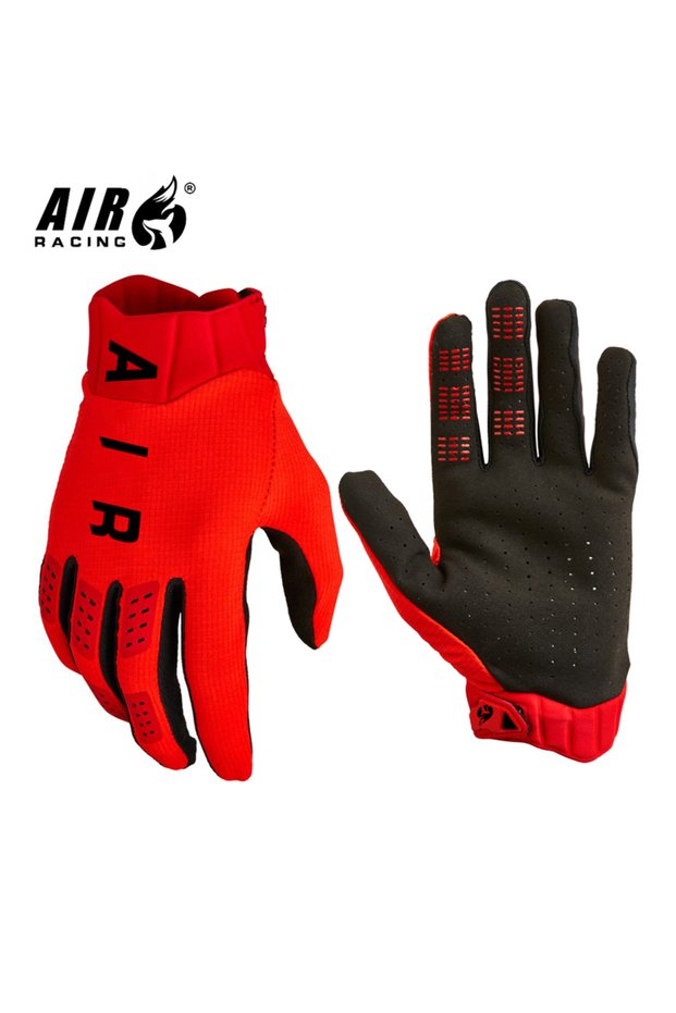 L Red AIR 6 Colors Men Motorcycle Gloves Touch Screen Mountain Bike Mtb Gloves Full Finger Motocross