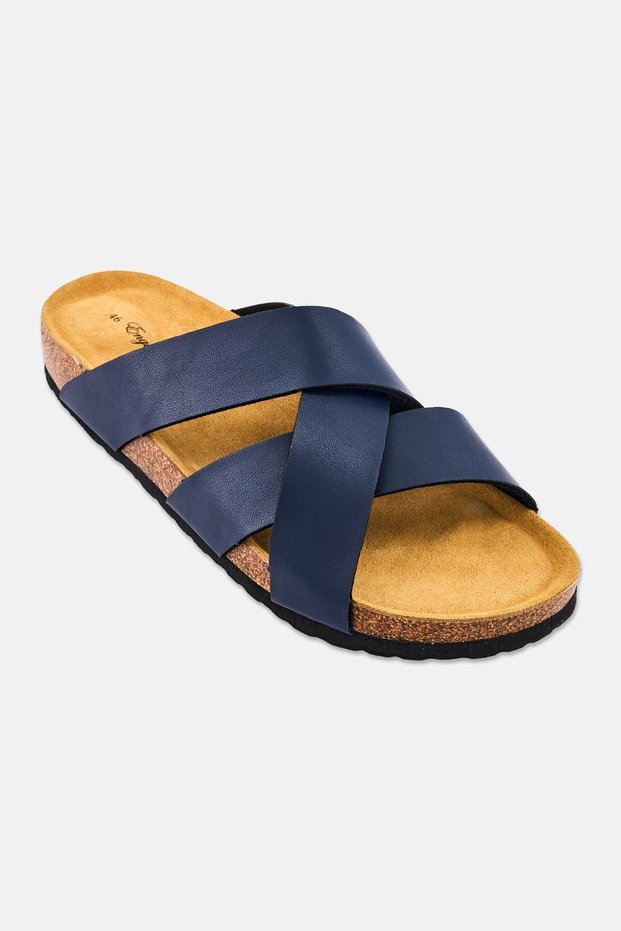 Men Slip On Sandals, Dark Navy