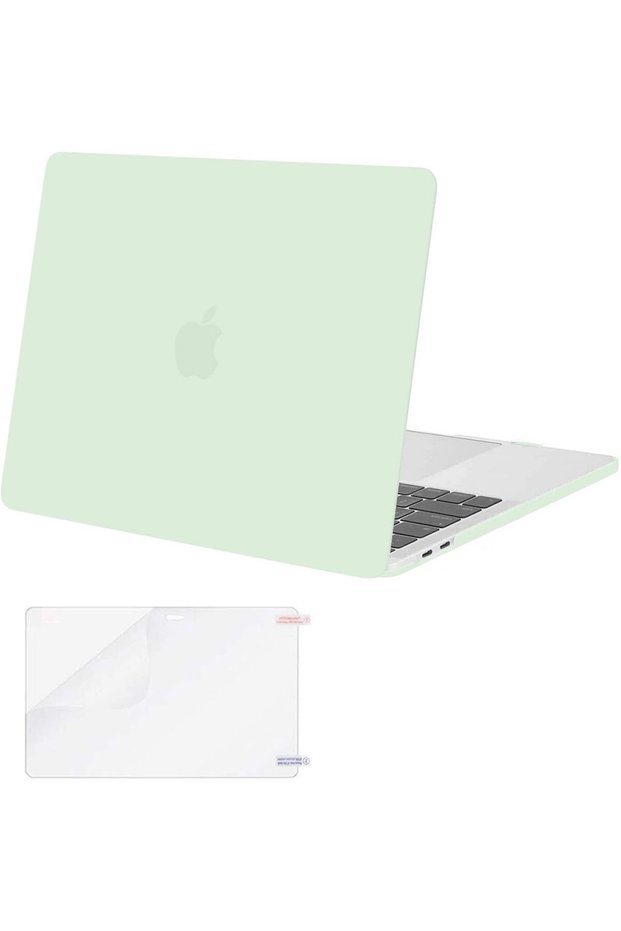 حافظة متوافقة مع جهاز MacBook Pro مقاس 13 بوصة، طراز M2 وM1، لون أخضر فاتح.