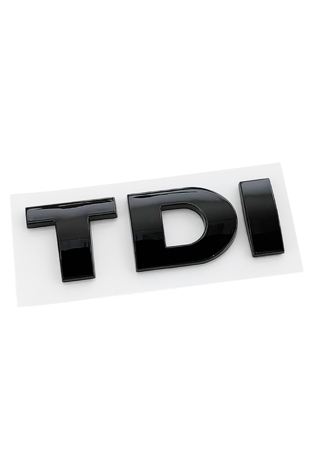 ABS Glossy Black 3D ABS Black Red Logo TDI Emblem Letters Decal Car Rear Trunk Badge TDI Sticker for