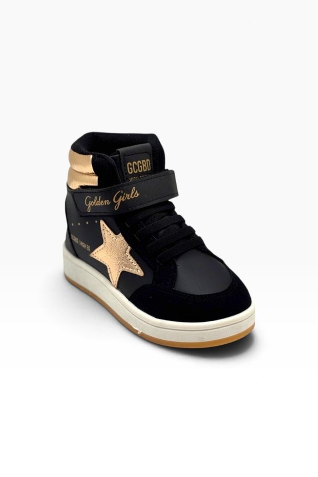 Kids 5080-27 Leather Boots with Star Details, Anatomical Fit, for Girls, Sizes 31-35