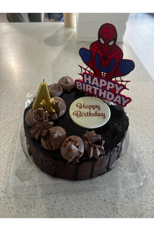 Spider-Man Cake Decoration, "Happy Birthday" Theme Cake Topping, Birthday Party Decoration