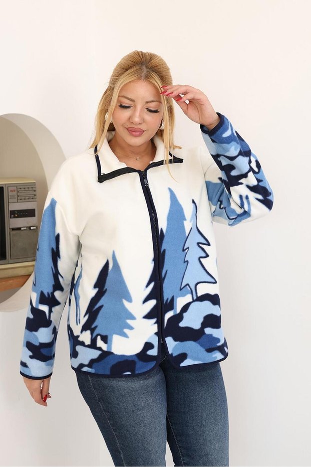 Patterned Fleece Jacket