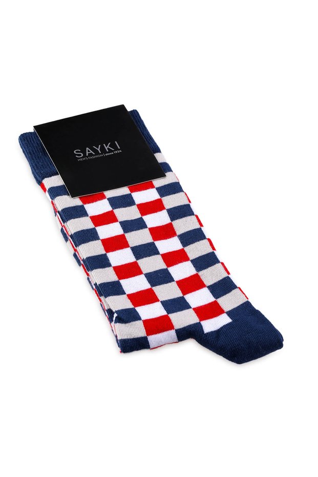 Burgundy Polka Dot Cotton Socks