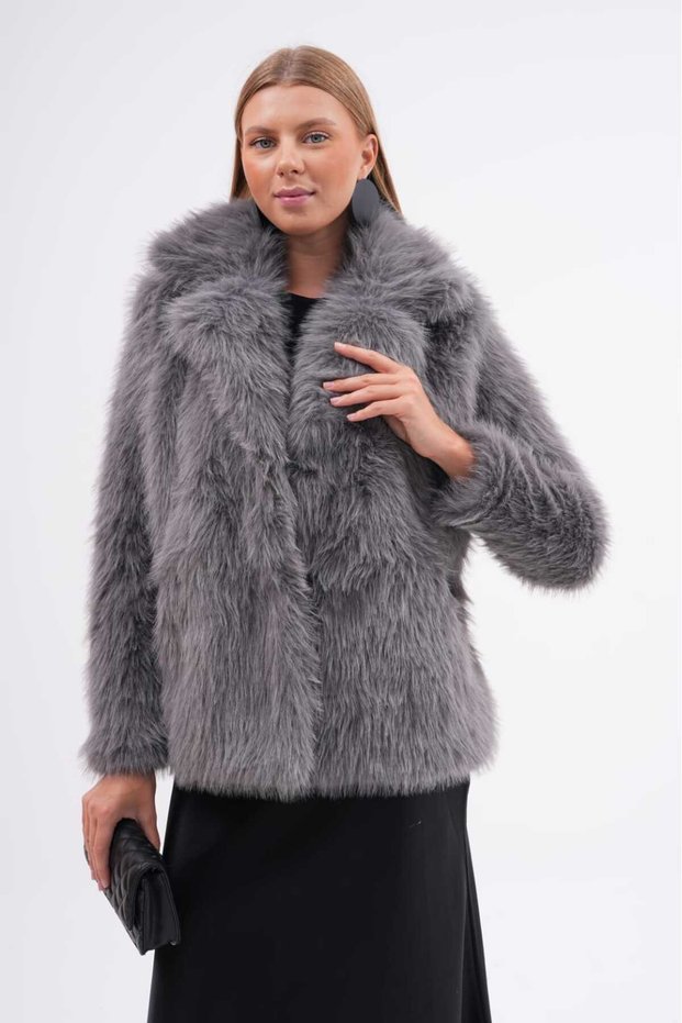 Jacket with Fur Collar