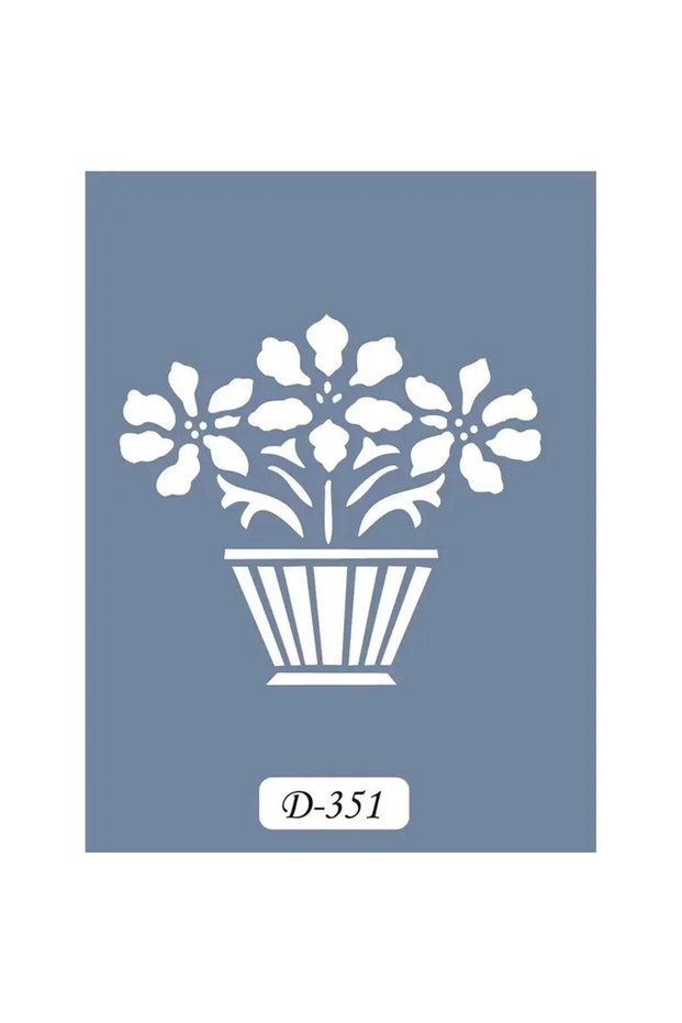D351 Flower Model D Series Stencil 15x20 cm