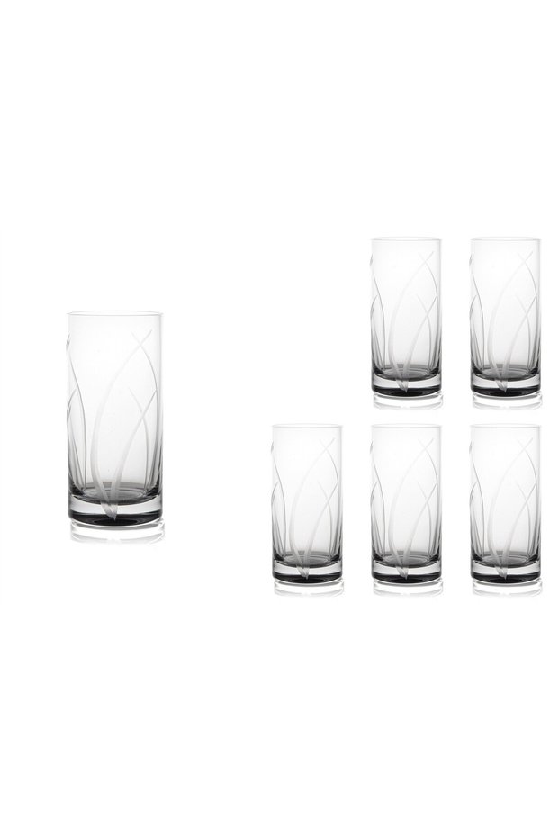 Set of 6 Charcoal Grey Raki Glasses, 220 ml