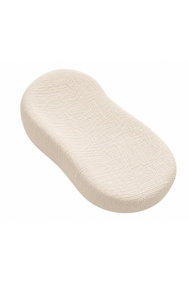 4-Ply Ecru Muslin Baby Crib Bed Sheet, Juno Crib Bed Sheet, Baby Crib Bed Sheet, 40x67 cm